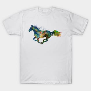 Colorful Running Horse Silhouette T-Shirt